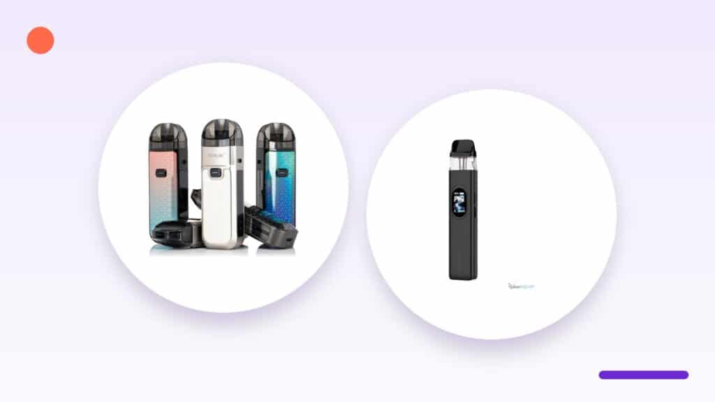 SMOK Nord 5 pod mod ve Vaporesso XROS 6 pod sistem
