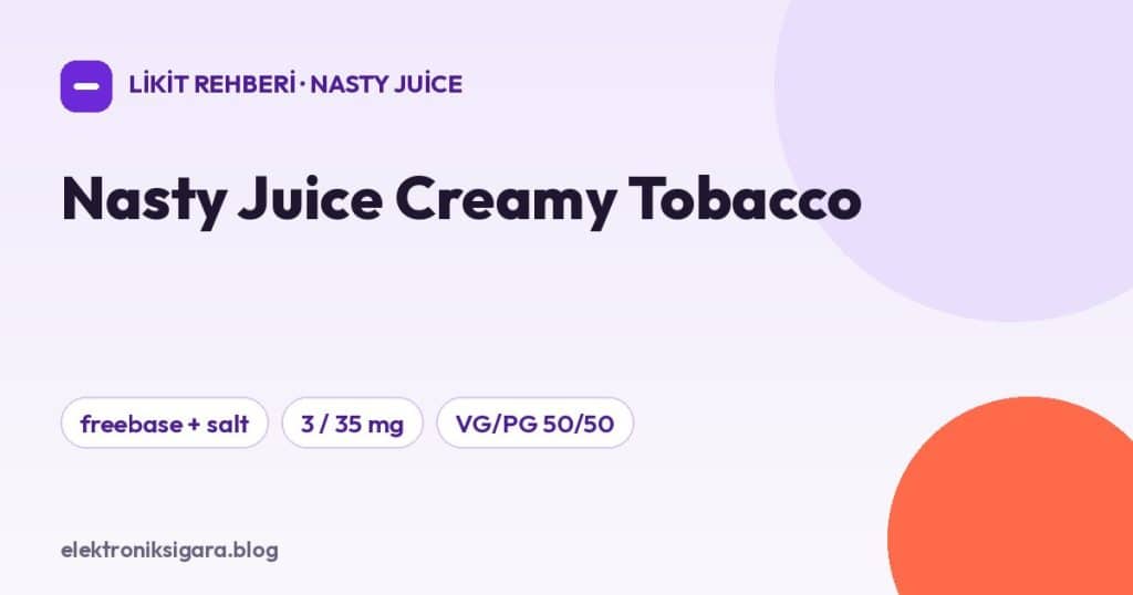 Nasty Juice Creamy Tobacco