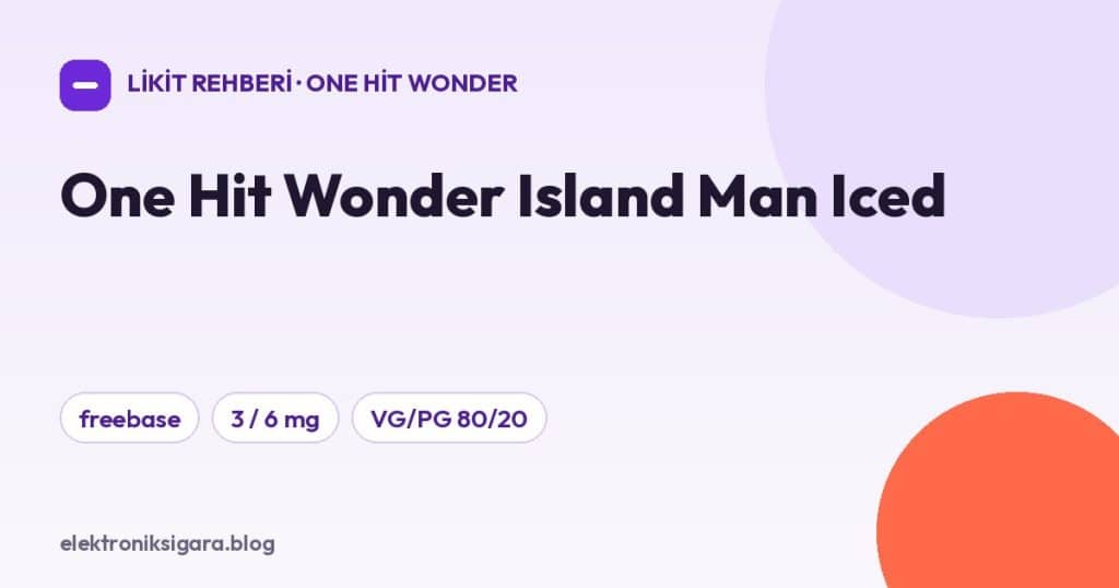 One Hit Wonder Island Man Iced