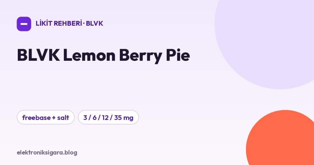 BLVK Lemon Berry Pie