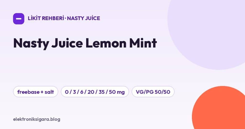 Nasty Juice Lemon Mint