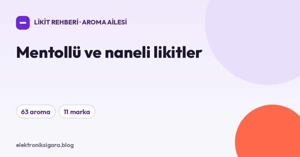 Mentollü ve naneli likitler