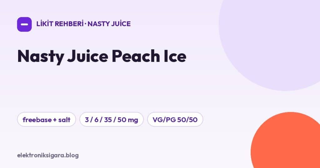 Nasty Juice Peach Ice