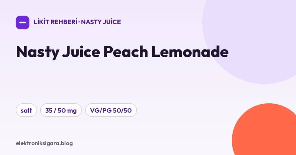 Nasty Juice Peach Lemonade