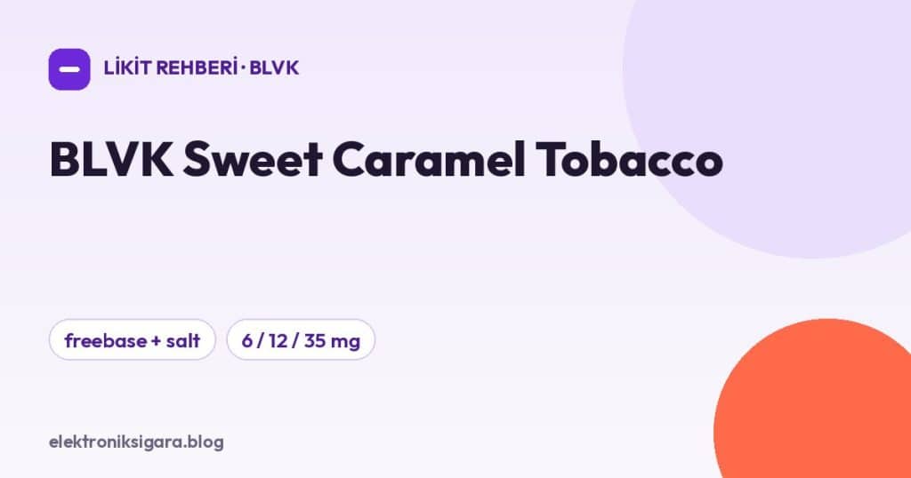BLVK Sweet Caramel Tobacco