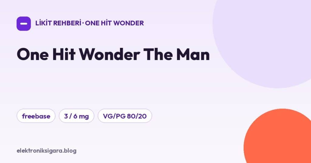 One Hit Wonder The Man